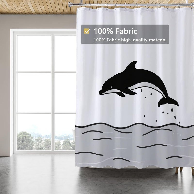 LLSCL Fabric Shower Curtain Liner with Magnets, Waterproof Hotel Quality, 72 x 72 Machine Washable - Image 5